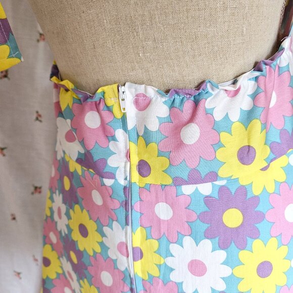 Size S Cotton Floral Halter Dress Pink NWT - Picture 8 of 8